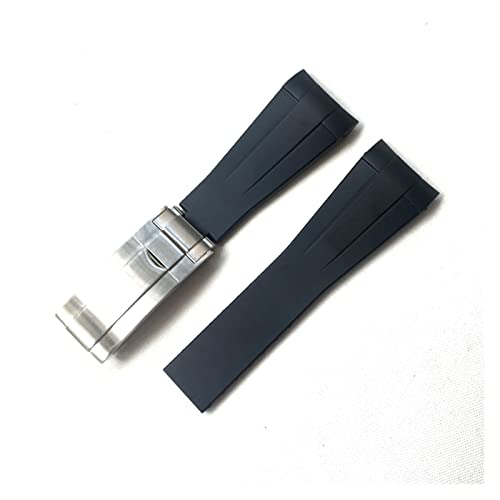 Bracelet de montre en caoutchouc souple 22mm bleu compatible RX 126660