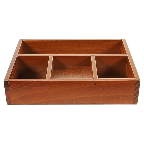 Boite de rangement en bois à compartiment transparent pour optimiser votre comptoir