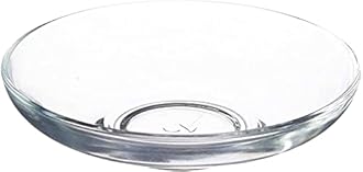 Clear Glass Saucer Set of 12 Only Saucers Without Cup for Serving Tea Coffee Snacks