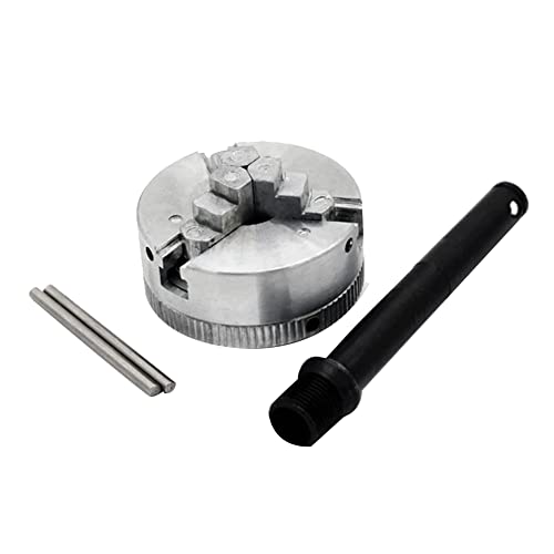 Qutsvosh Z011 Mini Taladro Portabrocas Aleación de Zinc Manual Autocentrante Metal 3-Mandíbula Torno Chuck Abrazadera Plata con para CNC Torno Máquina Herramienta