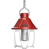 UrbanHui Lampada a LED ricaricabile a forma di pigna con porta USB-C e batteria da 2000 mAh con supporto magnetico per uso esterno tenda da campeggio (rosso)
