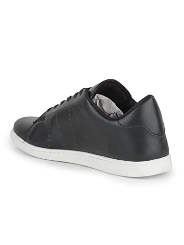 Image of Liberty Gliders Anderson Casual Lacing Sneakers for Men - Black, Tan & White | Suitable for Travel, College, Office | Comfortable Slip-On Casual Shoes | Lightweight Stylish Fashion Footwear for Gents