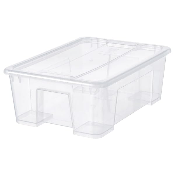 Transparent Storage Box with Lid β Durable Polypropylene Plastic (39x28x14 cm/11 l)