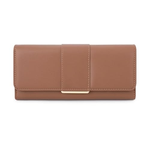 [HNJUBVG] ���X�N�I�A Simples Outing Wallet Leather Storage Super Strong Women's Long(Brown)