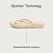 FitFlop Womens iQushion Rubber Flip-Flops with Contoured Footbed for Walking, Lightweight Ergonomic Flip Flop Sandals with Arch Support and Foot Impact Pillows, Gold, 7 US Women