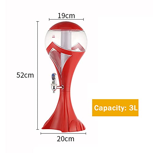 Tour de bière sphérique avec tube de glace 3L et LED pour bar maison - 7