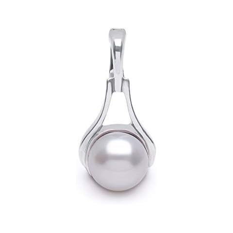 Enhancer 9-10mm AA Quality Freshwater 925 Sterling Silver Cultured Pearl Pendant For Women white Cover