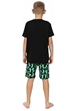 ThePyjamaFactory Emote Legend Dance Gaming All Over Gaming Black Green Cotton Short Pyjamas (9-10 Years) - Image 4