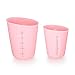 2 Piezas Tazas Medidoras de Silicona, Tazas Mezcladoras de 250 ml/500 ml con Escala Transparente, Medida de Taza para Moldes de Fundición de Resina Epoxi, Manualidades, Cocina - Rosa