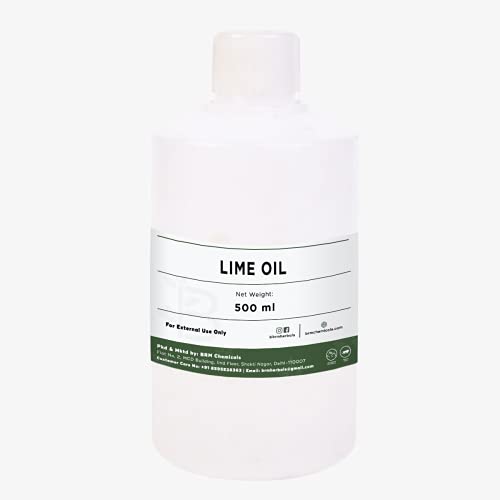 Image of Lime Essential Oil - Therapeutic & Cosmetic Grade - 500 Ml For Aromatherapy, Diffuser, Soap Making, Cosmetic Making, Lotions, Creams, Diy Personal Care For Face, Hair, Skin & Body
