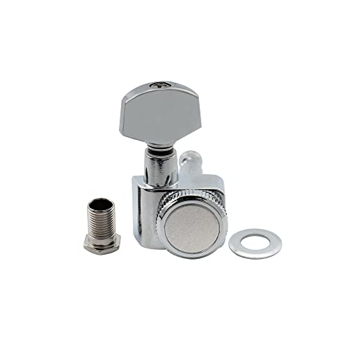 Musiclily Pro Locking Tuners Mécaniques à blocage 2-pins Type 6-en-ligne pour Fender Strat/Tele Guitare,Chrome - Les Beatles, Paul McCartney, John Lennon, RIngo Starr, George Harrison Musiclily Pro Locking Tuners Mécaniques à blocage 2-pins Type 6-en-ligne pour Fender Strat/Tele Guitare,Chrome – Image 5