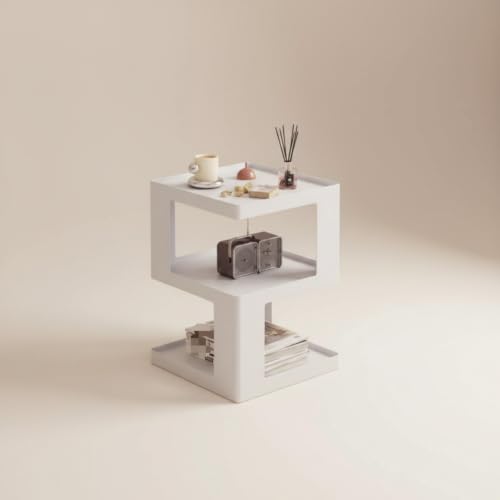 Table d'appoint carrée meuble pour salon modulable et multifonction - 6