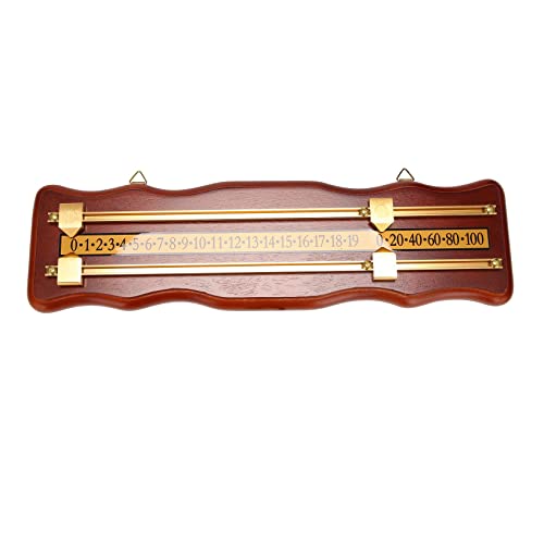 Marcador para billar de pared en madera teñida vino miniatura 7
