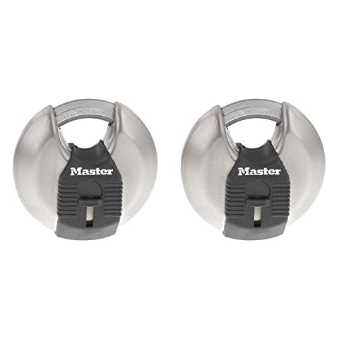 Master Lock M40XTCCSEN Discus Padlock, Keyed Alike, Steel, 2 Count Cover