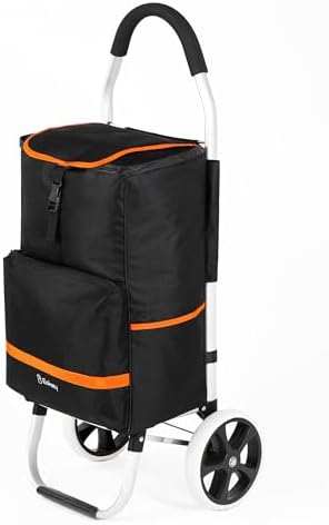 Carrello Della Spesa Pieghevole Garmol – 55 Litri, Colore Grigio/nero, Con Tasca E Chiusura - 3