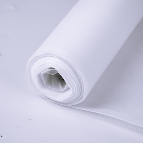 SAYUAN 54" by 10 Yards (30 ft) White Tulle Fabric