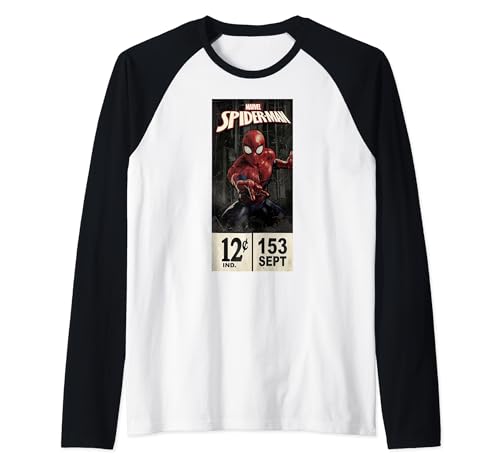T-shirt baseball Spider-Man Marvel vêtement vintage pour fan de comics