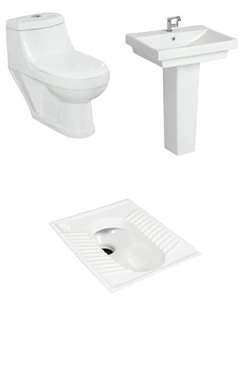 Western Toilet Floor And Indian Toilet Floor With Wash Basin (Pack of 3)|Sanitary Ware (202-Sanitary Ware 3)