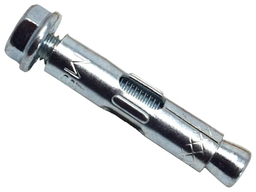 MASONMATE MAMSAM840 Hex Nut Sleeve Anchor M8 x 40mm (100) Bolts, Silver