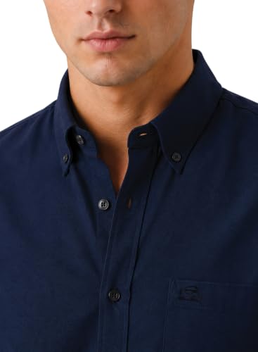 ADRO Men's Midnight-Navy Oxford Cotton Casual Shirt - Image 3