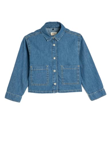 Koton Pamuklu Uzun Kollu Crop Denim Ceket