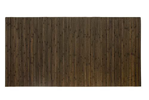 HERSIG - Alfombra Marron Chocolate de Bambu Sin Bordes | Alfombra Rectangular - 90 x 180 cm