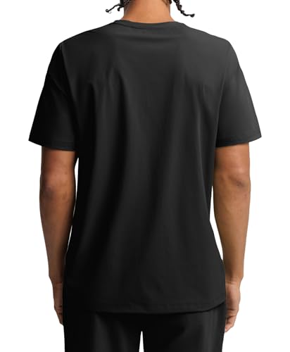 BRXL BrxlMen Men's Short Sleeve Casual Shirts with Pocket Textured Look Moisture Wicking Running T-Shirts Black M — view 2