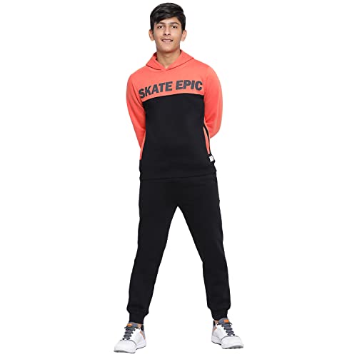 Image of Li'l Tomatoes Boys Fleece Winter Tracksuit Set | Full Sleeve Sweatshirt & Track Pant | Soft & Warm | 7-16 Years