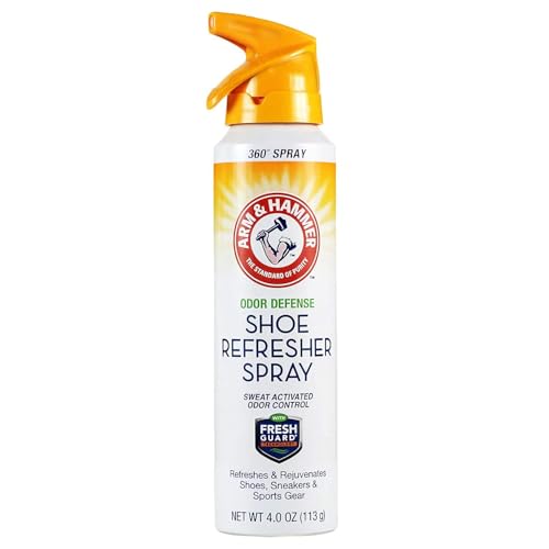Arm and Hammer Shoe Refresher Spray, Multi-Purpose Odor Remover for All Types of Footwear, Shoe...