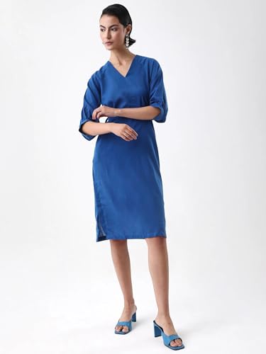 Image of RAREISM A-LINE Plain MIDI Dress