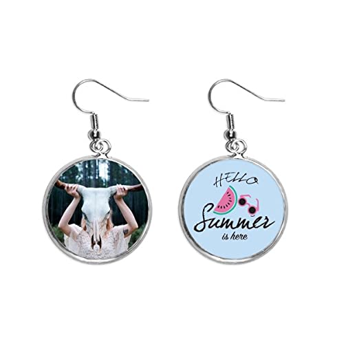 Pendientes de sandía colgantes joyas de verano de ciencias forestales