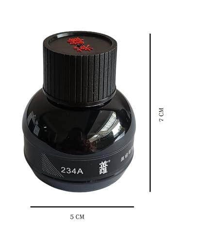Image of GOLD LEAF Hero234A Fountain Pen Ink Bottle - 70ml Black, Non-Carbon Ink for Fountain Pen, Calligraphy Pens, Dip Pens, Teachers, Students & Office Writing - Premium Gift.