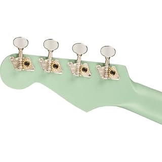 Fender Avalon Ténor Ukulélé Motif noyer Vert surf - Les Beatles, Paul McCartney, John Lennon, RIngo Starr, George Harrison Fender Avalon Ténor Ukulélé Motif noyer Vert surf – Image 6