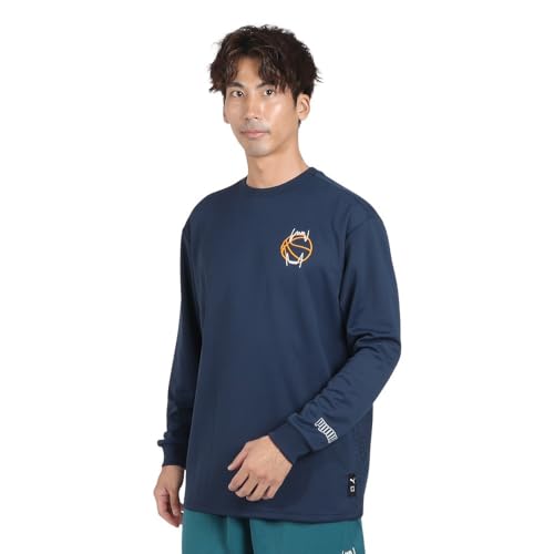 プーマ（PUMA） バスケットボールウェア 長袖 Tシャツ 62926714（ネイビー/Ｍ/Men's）