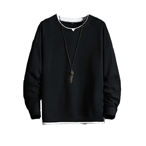 Sweat oversize homme noir de style streetwear avec coupe ample d'inspiration coréenne