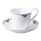 Royal Copenhagen Princess Tassen Set, Porzellan, blau, 0,24l