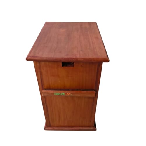 Image of NATURE LOC Wooden Stool | Box Coconut Scrapper, Stool chirava (Thenga Chirava) - Mahagony Wooden