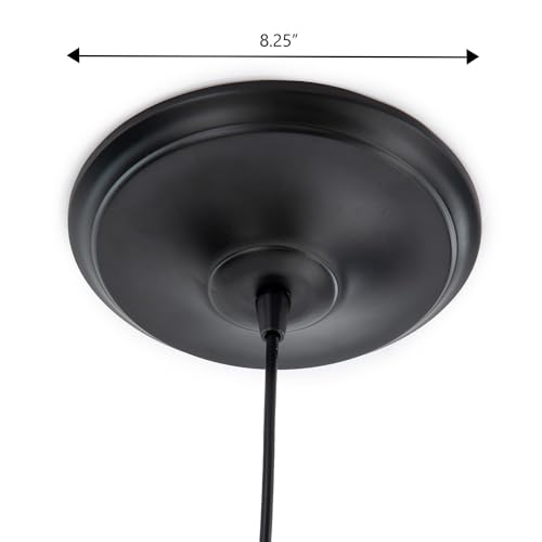 Worth Home Matte Black Pendant Recessed Can Conversion Kit Small Black Dome by Worth Home Products - Used condition - Image 7