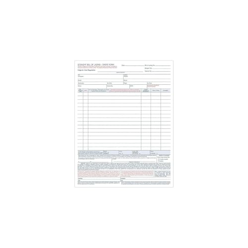 Forme Développée TOPS Bouton Connaissement 16-line feuillets tripli autocopiant 50 lots