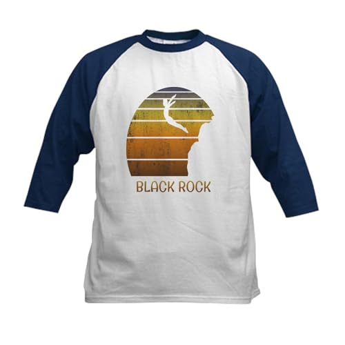CafePress Cool Black Rock Kaanapali Beach Ma Baseball Jersey Kids Cotton Baseball Jersey, 3/4 Raglan Sleeve Shirt