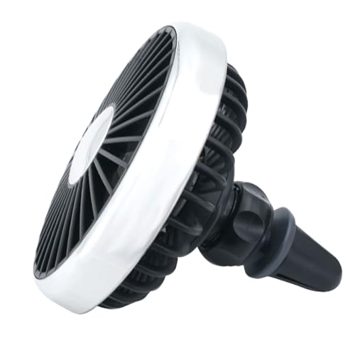 Kixolazr Ventilador Portátil Para Coche - Ventilador de aire refrescante para vehículo con luz | Potente Flujo De Aire Refrescante, 3 Velocidades Ajustables Dispositivo Portátil Para Verano Y Tiempo