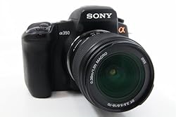 Sony α DSLR-A350 + DT 18-70mm Juego de cámara SLR ...: Sensor CCD de 14,2 megapíxeles Compatible con lentes de bayoneta alfa de Minolta y Konica Minolta Pantalla LCD Clear Photo Plus de 2,7 pulgadas inclinable Ranura CompactFlash tipo I / II / MicroDrive. Memory Stick Duo / MS Pro Duo y MS-PRO HG con ada...