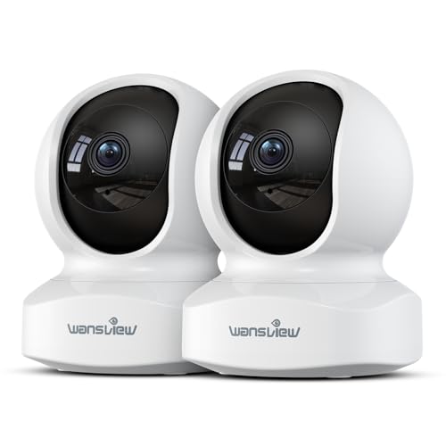 wansview Camara Vigilancia WiFi Interior - 2K Camaras Vigilancia Domicilio WiFi 360° para Perros, Seguimiento del Movimiento, Detección de Humano, Grabación Continua, Audio Bidireccional