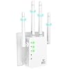 Extensor WiFi, extensor WiFi amplificador de señal de doble banda (5.8 G y 2.4 G), cobertura del repetidor inalámbrico a 12880 pies cuadrados y 105 dispositivos, configuración de 1 toque, compatible