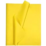 100 Sheets Yellow Tissue Paper for Packaging - Undemouc 14 x 20 Inch of Yellow Wrapping Tissue Paper