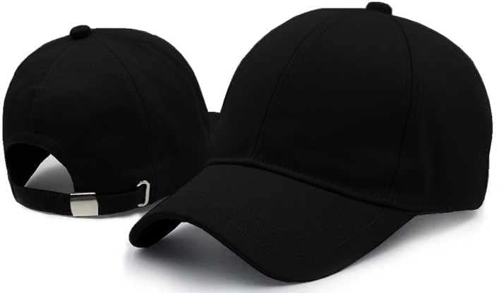 FHARAT Adjustable Cap Black Plain Cap Unisex Cap Quick Drying Sun Hat for Summers Activites Sports Baseball Hat for Men Pack of 1-image-46