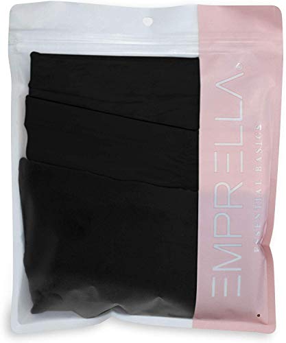 Emprella 5 Pack Slip Shorts For Under Dresses, Women's Seamless Bike Short (X-Large, Black Pack) #TOP4