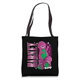 Barney - Vintage 90s Purple Dinosaur Character Collage Tote Bag
