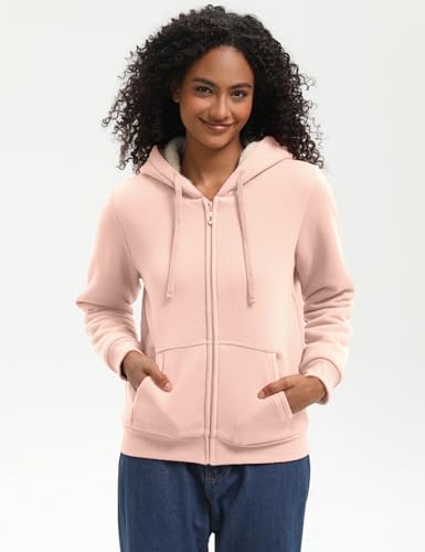 Women's Fleece Lined Zip Up Hoodie Jacket Cozy Warm Sweatshirt Coat(No Pilling,No Fade for Long-Lasting Wear)3