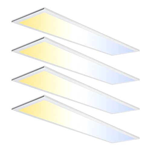 Image of 1x4 LED Flat Panel Light LED Troffer Drop Ceiling Light 4 Pack